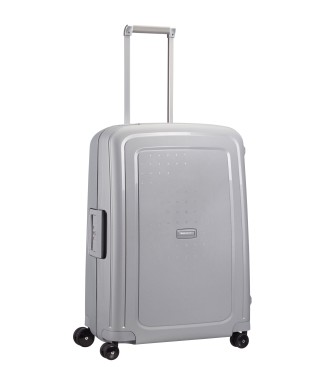 Samsonite Srednji trdi kovček S'Cure Spinner 69/25 s prostornino 79 L, srebrn