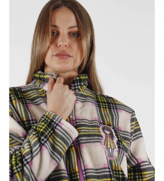 Santoro Love at First Sight Multicolour Checked Long Sleeve Coat