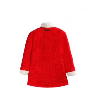 Santoro Undone Warm Long Sleeve Coat red