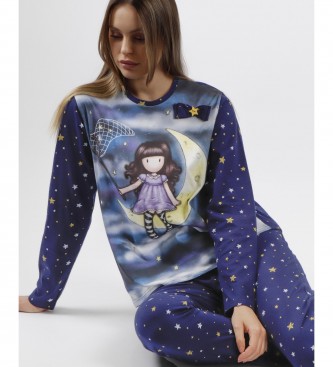 Santoro Catch a Falling Star pyjamas med marinebl print