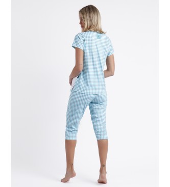 Santoro Vuurwerk pyjama wit, blauw