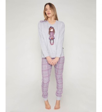 Santoro Pyjamas Le Beret grey, purple