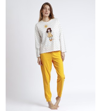 Santoro Pyjama met lange mouwen Zonnestraal geel