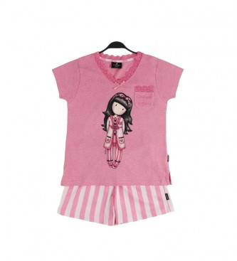 Santoro Goodnight Gorjuss kortrmet pyjamas pink