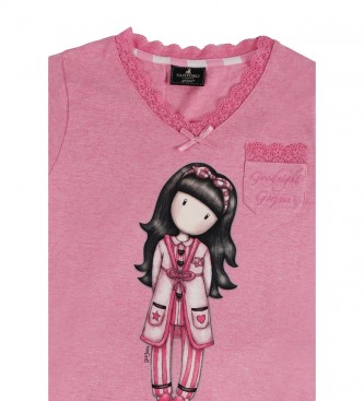 Santoro Pajamas Short Sleeve Goodnight Gorjuss pink