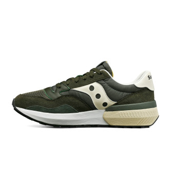 Saucony Jazz Nxt green leather trainers