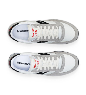 Saucony Sneakers Jazz Original in pelle bianche, grigie