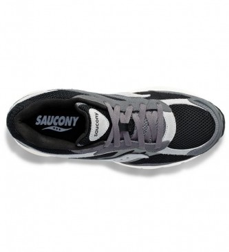 Saucony Sneaker Progrid Omni 9 in pelle grigia
