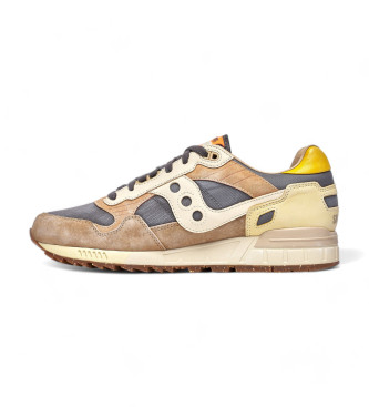 Saucony Shadow 5000 beige leren sportschoenen