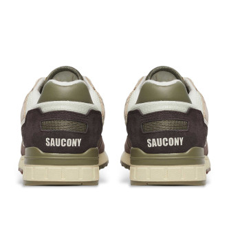 Saucony Baskets en cuir Shadow 5000 vertes, grises