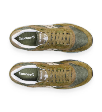 Saucony Shadow 5000 green leather shoes