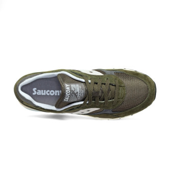 Saucony Baskets en cuir Shadow 6000 vertes