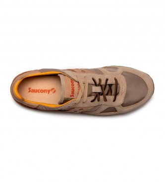 Saucony Sneaker Shadow Original in pelle marrone e beige
