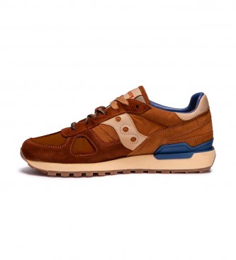 Saucony Shadow Original brown leather sneakers