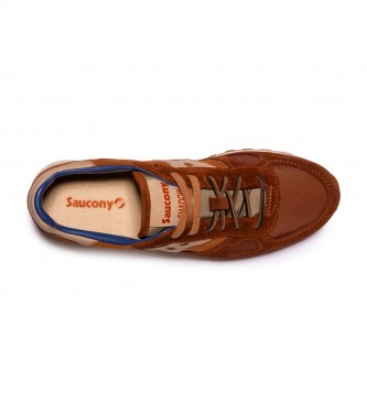 Saucony Shadow Original brown leather sneakers