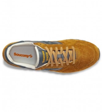 Saucony Shadow Original brown leather trainers