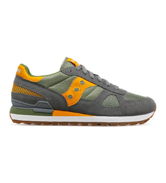 Saucony Shadow Original green leather trainers