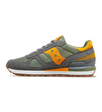 Saucony Shadow Original green leather trainers