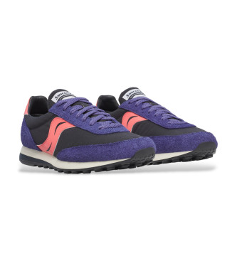 Saucony Sneakers Trainer 80 Original in pelle lilla e nera