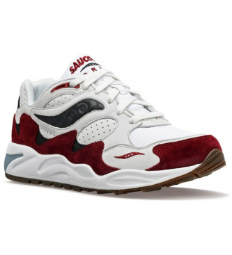 Saucony Chaussures Grid Shadow 2 blanches, rouges
