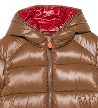 Save The Duck Artie brown padded jacket
