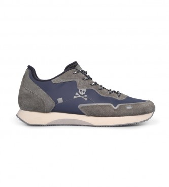 SCALPERS Jason navy leather sneakers