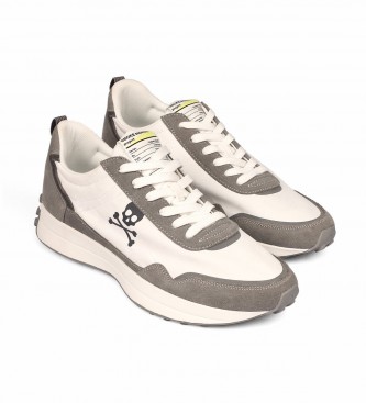 SCALPERS Oregon leather sneakers white