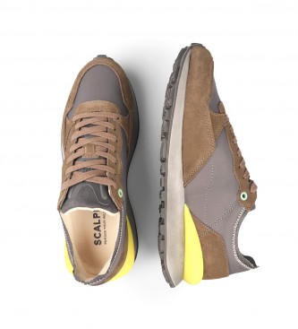 SCALPERS Vilches brown leather sneakers