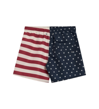 Sebago Fato de banho Bend USA Flag azul marinho, vermelho