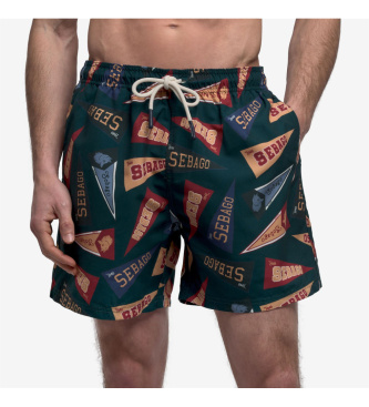 Sebago Fato de banho verde areia