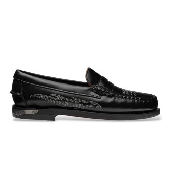 Sebago Mocassins de pele Dan El Paso preto