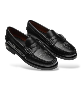 Sebago Mocassins de pele Dan El Paso preto