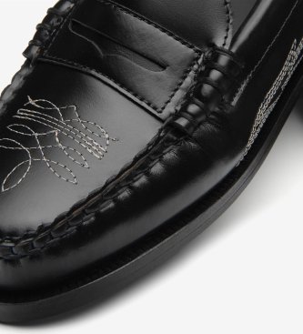 Sebago Mocassins de pele Dan El Paso preto