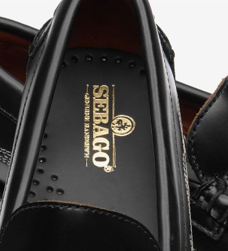 Sebago Mocassins de pele Dan El Paso preto