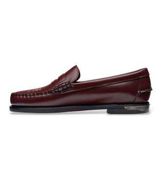 Sebago Mocassins de pele Dan El Paso bordô