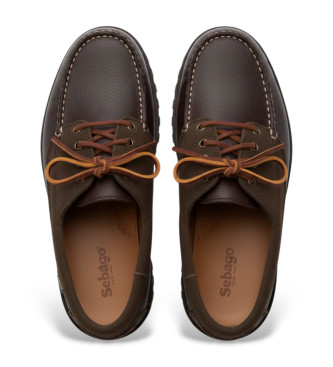 Sebago Braune Askook Leder Mokassins