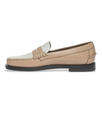 Sebago Mocassins en cuir Clasic Dan beige, blanc
