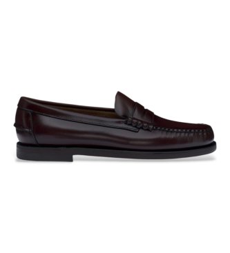 Sebago Mocasines de Piel Classic Dan marrón burdeos