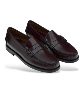 Sebago Mocasines de Piel Classic Dan marrón burdeos