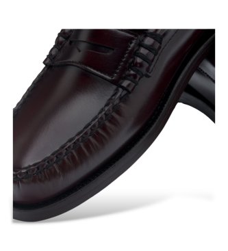 Sebago Mocasines de Piel Classic Dan marrón burdeos
