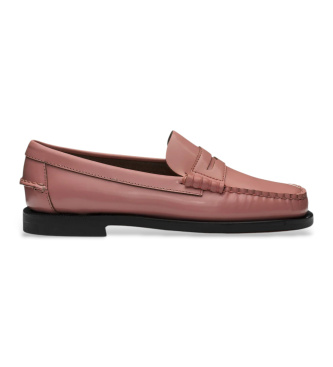 Sebago Classic Dan pink leather loafers