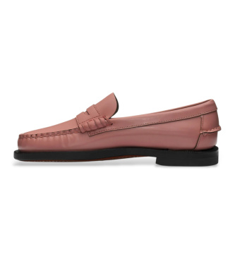 Sebago Classic Dan pink leather loafers