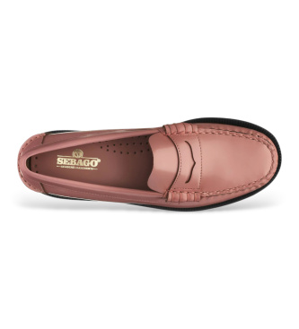 Sebago Classic Dan pink leather loafers