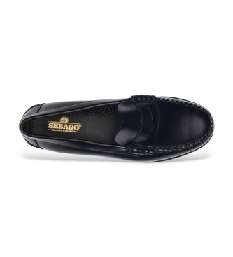 Sebago Klassieke leren mocassins Dan zwart
