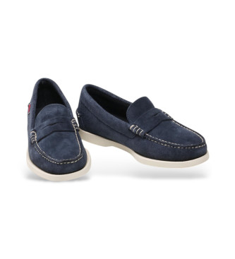 Sebago Dan Boat Leather Loafers azul-marinho