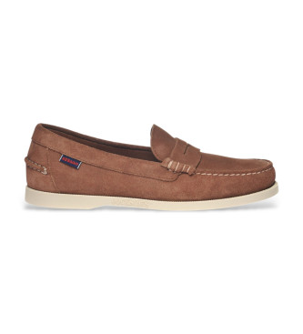 Sebago Dan Boat Leather Loafers castanho