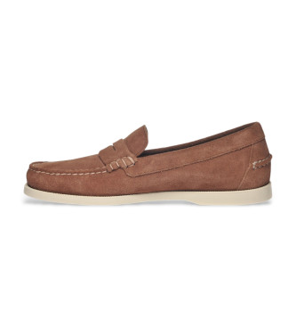 Sebago Dan Boat Loafers i lder, brun