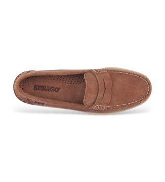 Sebago Dan Boat Loafers i lder, brun