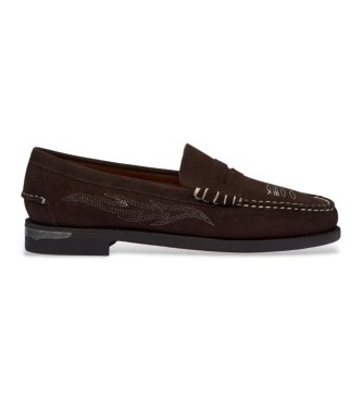 Sebago Mocassins em pele castanha Dan Dallas