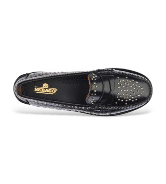 Sebago Dan Studs Leren Loafers zwart